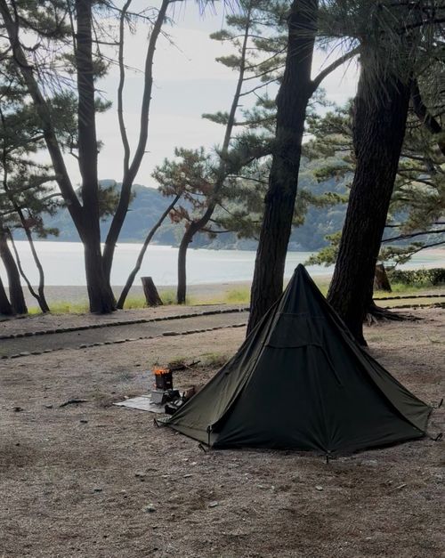 海音（波の音）&times;焚き火 大神子海岸 ソロキャンプ フリーサイト Camp 'n'g  Roll♪🏁さんのキャンプブログ CAMPiii（キャンピー） -キャンプ専用SNS キャンプのすべてがここに集まる-