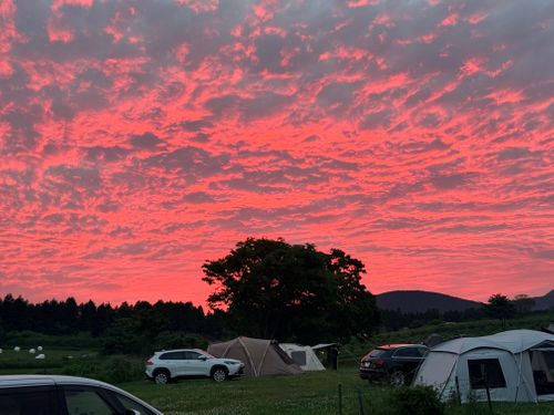 CAMPiii（キャンピー） 小川真司さんのキャンプブログ 第31回目のファミリーキャンプ　夕焼けボイボイ ボイボイキャンプ場（旧：モーモーランド久住オートキャンプ場）