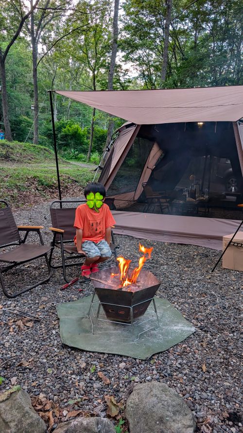 クワガタ捕獲大作戦リベンジキャンプ🏕️ CAMP&times;WOODS ファミリーキャンプ 区画サイト オートサイト ヒゲキャンさんのキャンプブログ CAMPiii（キャンピー） -キャンプ専用SNS キャンプのすべてがここに集まる-