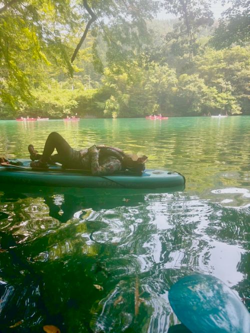 CAMPiii(キャンピー) ぷりんさんのキャンプブログ あぁ、これが私のsupかも〜夏のくつろぎ 四万湖(中之条ダム)駐車場