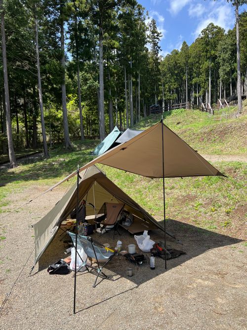 秦野市表丹沢野外活動センターで2026年キャンプ初め 秦野市 表丹沢野外活動センター グループキャンプ フリーサイト tokunaga007さんのキャンプブログ CAMPiii（キャンピー） -キャンプ専用SNS キャンプのすべてがここに集まる-