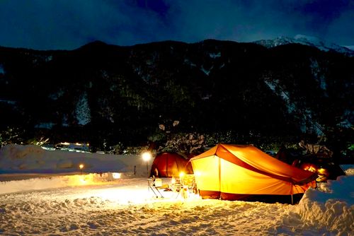 CAMPiii（キャンピー） ぷりんさんのキャンプブログ &rdquo;はじめての雪中&rdquo;を全力で楽しむ(*&acute;˘`*) 白川郷ひらせ温泉キャンプサイト