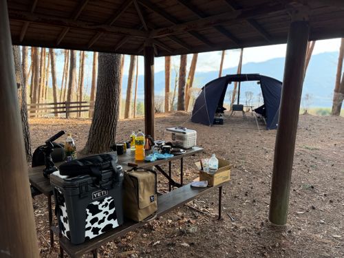 落下注意 PICA八ヶ岳明野 グループキャンプ 区画サイト スモーキーさんのキャンプブログ CAMPiii（キャンピー） -キャンプ専用SNS キャンプのすべてがここに集まる-