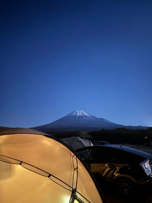青空と富士山と夜景と海 富士見の丘オートキャンプ場 ファミリーキャンプ 区画サイト aozoraさんのキャンプブログ CAMPiii（キャンピー） -キャンプ専用SNS キャンプのすべてがここに集まる-
