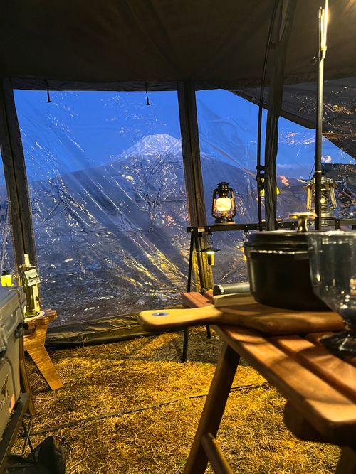 これがやりたかったよ！富士山とTPU🤩✨✨✨まさかの雪にびっくり5回目のふもとっぱら🗻 ふもとっぱらキャンプ場 ファミリーキャンプ フリーサイト Izumiさんのキャンプブログ CAMPiii（キャンピー） -キャンプ専用SNS キャンプのすべてがここに集まる-