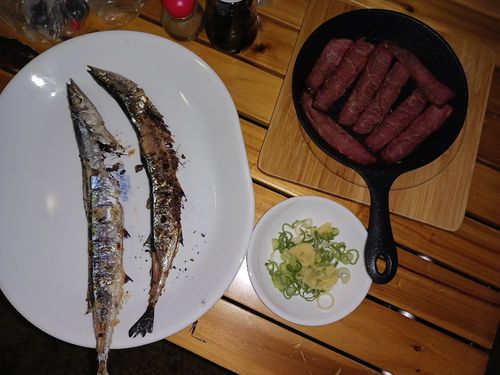 さい干しと温泉♨に旬の秋刀魚！ついでに試し張のキャンプ 十二坊温泉 オートキャンプ場 ファミリーキャンプ キャンピングカー vios outdoor'sさんのキャンプブログ CAMPiii（キャンピー） -キャンプ専用SNS キャンプのすべてがここに集まる-