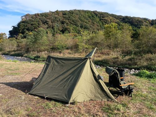 ウエィダーJr 薪スト火入れのデーキャンプ 角田大橋河川敷 ソロキャンプ フリーサイト ウエィダーさんのキャンプブログ CAMPiii（キャンピー） -キャンプ専用SNS キャンプのすべてがここに集まる-