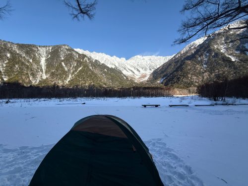 冬の上高地は寒かった。 上高地森のリゾート小梨 ソロキャンプ フリーサイト シルバーズさんのキャンプブログ CAMPiii（キャンピー） -キャンプ専用SNS キャンプのすべてがここに集まる-