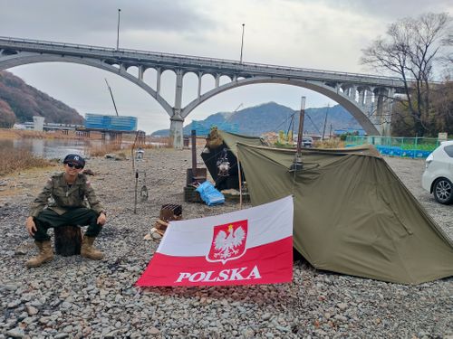 親子 de ポーランド合同演習 in小倉橋駐屯地 小倉橋下の河川敷 ファミリーキャンプ フリーサイト ウエィダーさんのキャンプブログ CAMPiii（キャンピー） -キャンプ専用SNS キャンプのすべてがここに集まる-