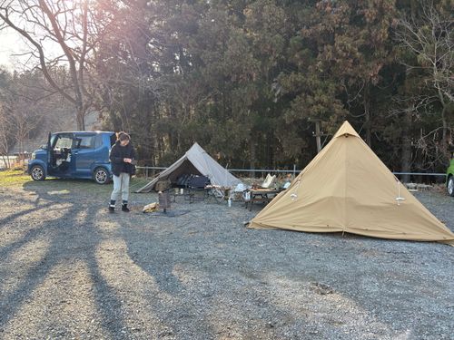 お気に入りのギアを持ってキャンプする時ってにまにましちゃいますよね😊💕︎ ともえ川Park グループキャンプ フリーサイト ぷりんさんのキャンプブログ CAMPiii（キャンピー） -キャンプ専用SNS キャンプのすべてがここに集まる-
