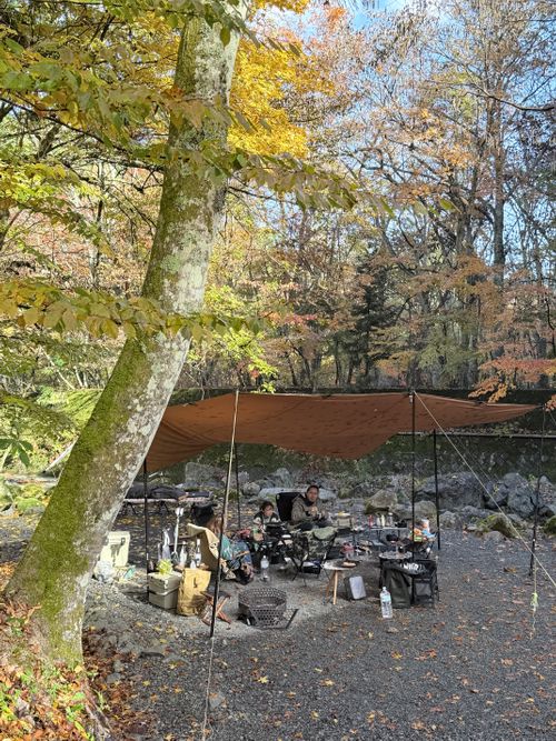 紅葉の山伏グルキャン 山伏オートキャンプ場 グループキャンプ 区画サイト atelierさんのキャンプブログ CAMPiii（キャンピー） -キャンプ専用SNS キャンプのすべてがここに集まる-