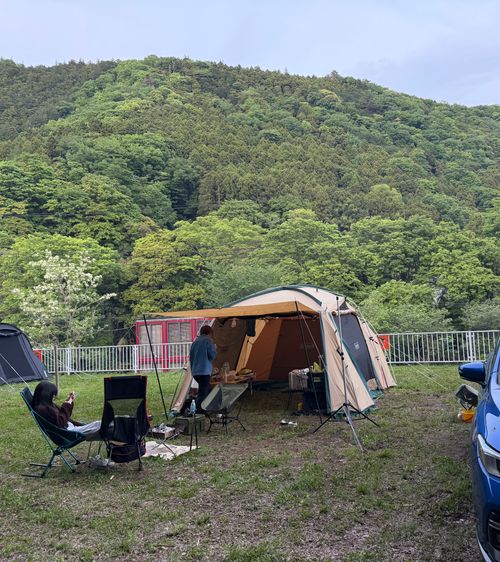 受験終わったので久々のファミキャン@清川村 MAMURO Camp base ファミリーキャンプ 区画サイト Takadaさんのキャンプブログ CAMPiii（キャンピー） -キャンプ専用SNS キャンプのすべてがここに集まる-