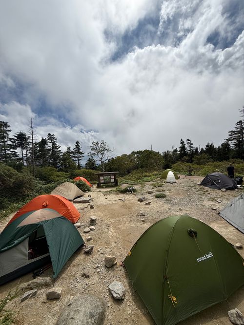 山キャン(西穂高) 西穂山荘 ソロキャンプ フリーサイト シルバーズさんのキャンプブログ CAMPiii（キャンピー） -キャンプ専用SNS キャンプのすべてがここに集まる-