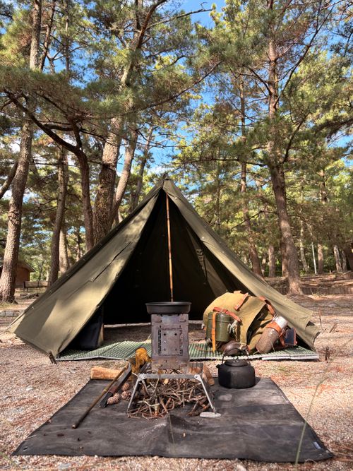 海音（波の音）&times;焚き火 大神子海岸 ソロキャンプ フリーサイト Camp 'n'g  Roll♪🏁さんのキャンプブログ CAMPiii（キャンピー） -キャンプ専用SNS キャンプのすべてがここに集まる-