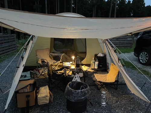 嵐が来る前に🌀 JUTE CAMP FIELD（ジュートキャンプフィールド） ファミリーキャンプ オートサイト Kojiさんのキャンプブログ CAMPiii（キャンピー） -キャンプ専用SNS キャンプのすべてがここに集まる-