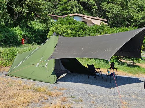 酷暑だけど、、、海を眺めに… かじかじテラスcampfield ソロキャンプ 区画サイト 三代目とっしぃさんのキャンプブログ CAMPiii(キャンピー) -キャンプ専用SNS キャンプのすべてがここに集まる-