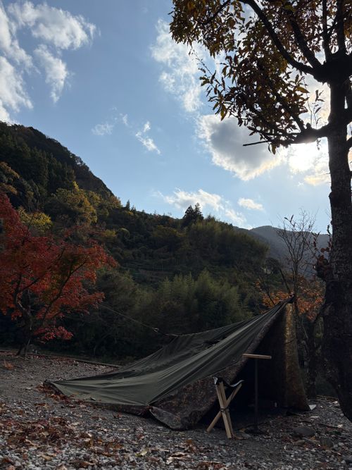 CAMPiii（キャンピー） camping roll♪さんのキャンプブログ 寒波にも負けずに軍幕も重ね着アレンジ【カモチラREISM】 徳島県