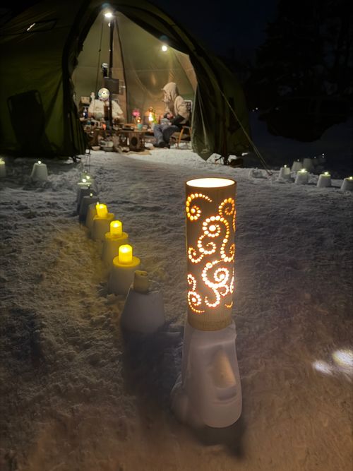 大人だけど雪遊び全振りキャンプ⛄️❄️🗿 白川郷ひらせ温泉キャンプサイト グループキャンプ フリーサイト ぐうたら夫婦さんのキャンプブログ CAMPiii（キャンピー） -キャンプ専用SNS キャンプのすべてがここに集まる-