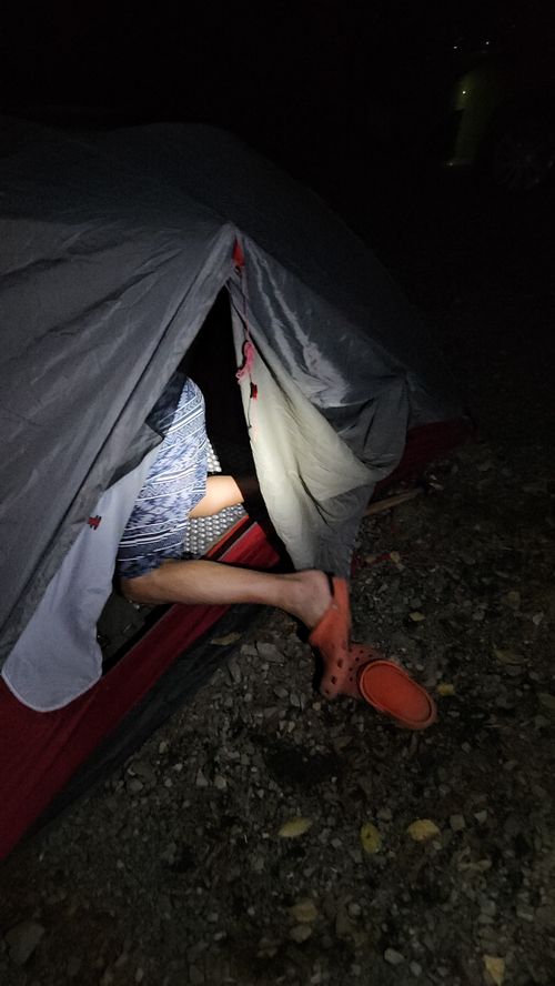 CAMPiii（キャンピー） IZUIZUさんのキャンプブログ とりあえず250踏んどく(標高約910m)(オートサイト区画、2区画6人割勘2620円) 本栖湖いこいの森キャンプ場