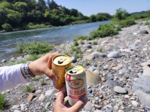 河原でキャンプ 美濃橋 河川敷 ソロキャンプ グループキャンプ フリーサイト たかたかぽんたさんのキャンプブログ CAMPiii（キャンピー） -キャンプ専用SNS キャンプのすべてがここに集まる-