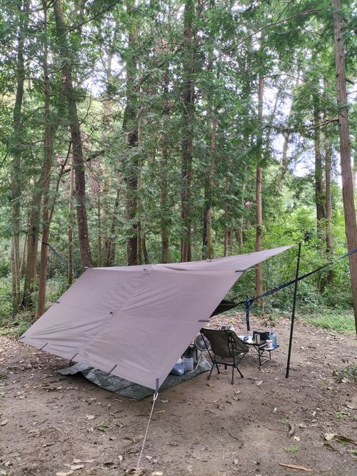CAMPiii(キャンピー) ぼっちオヤジさんのキャンプブログ やはり降られた〜😢 月川荘キャンプ場 林間サイト