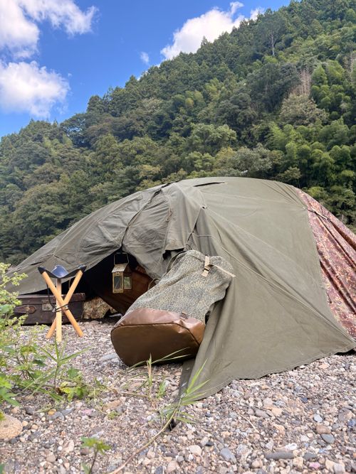 超快適！軍幕ド汚ム🪖【ドーム型テント】 前川キャンプ場 ソロキャンプ フリーサイト Camp 'n'g  Roll♪🏁さんのキャンプブログ CAMPiii（キャンピー） -キャンプ専用SNS キャンプのすべてがここに集まる-