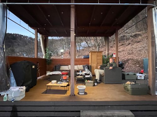 デッキ温泉キャンプ 未完の里 グループキャンプ 区画サイト ナツメさんのキャンプブログ CAMPiii（キャンピー） -キャンプ専用SNS キャンプのすべてがここに集まる-