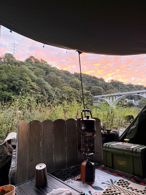 お天気ほど良きなおぐらばしキャン 小倉橋 ソロキャンプ フリーサイト Takadaさんのキャンプブログ CAMPiii(キャンピー) -キャンプ専用SNS キャンプのすべてがここに集まる-