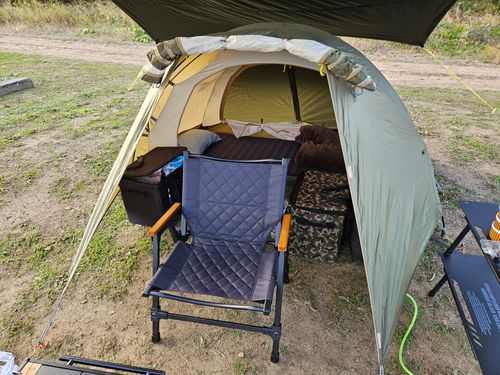 雲海キャンプ➃は雨☔ 花の駅せら オートキャンプ場 ソロキャンプ 区画サイト オートサイト 三代目とっしぃさんのキャンプブログ CAMPiii（キャンピー） -キャンプ専用SNS キャンプのすべてがここに集まる-