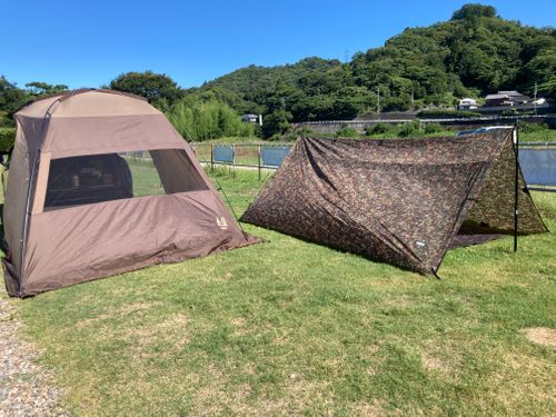 あちあちキャンプ2 River Side Camp NEW-TA ファミリーキャンプ 区画サイト camping roll♪さんのキャンプブログ CAMPiii(キャンピー) -キャンプ専用SNS キャンプのすべてがここに集まる-