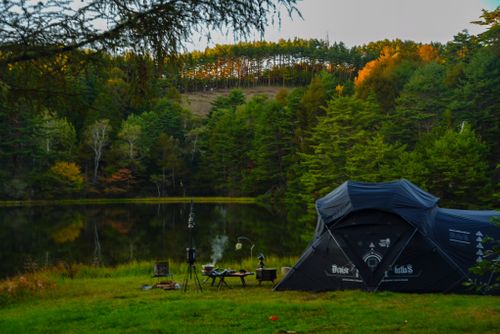 "I specialize in scenic camping 千代田湖キャンプ場 skitさんのキャンプブログ CAMPiii（キャンピー） -キャンプ専用SNS キャンプのすべてがここに集まる-