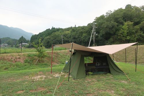 CAMPiii(キャンピー) シゲさんのキャンプブログ ソロSOULWOWWOWを使いやすく😃 南山城ネイチャーヴィレッジTONDA 第1フィールド