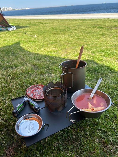 連休取れずに朝からデイキャン うみかぜ公園 ソロキャンプ フリーサイト Genさんのキャンプブログ CAMPiii（キャンピー） -キャンプ専用SNS キャンプのすべてがここに集まる-