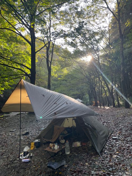 清流が目の前にある最高のロケーション!徒歩ソロで行く大鳩園キャンプ場 大鳩園キャンプ場 ソロキャンプ フリーサイト ma9さんのキャンプブログ CAMPiii(キャンピー) -キャンプ専用SNS キャンプのすべてがここに集まる-