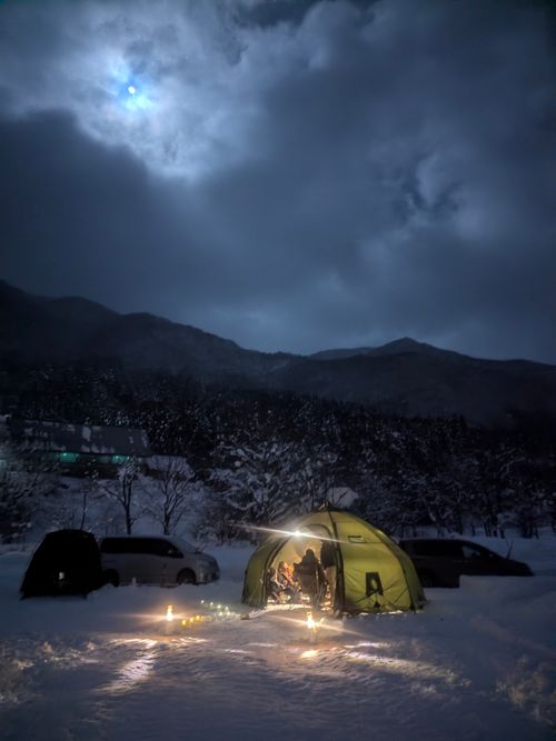 CAMPiii（キャンピー） ちあさんのキャンプブログ やっぱり雪中キャンプは特別だなー♪ 白川郷ひらせ温泉キャンプサイト