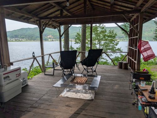 バス釣り湖畔キャンプ 木崎湖ＰＯＷ ＷＯＷ キャンプ場＆アウトドアクラブ おうこさんのキャンプブログ CAMPiii（キャンピー） -キャンプ専用SNS キャンプのすべてがここに集まる-