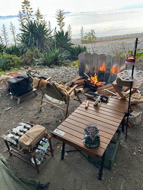 海辺で新米を愉しむキャンプ 丸山県民サンビーチ（キャンプ場） ソロキャンプ フリーサイト おくさんさんのキャンプブログ CAMPiii（キャンピー） -キャンプ専用SNS キャンプのすべてがここに集まる-