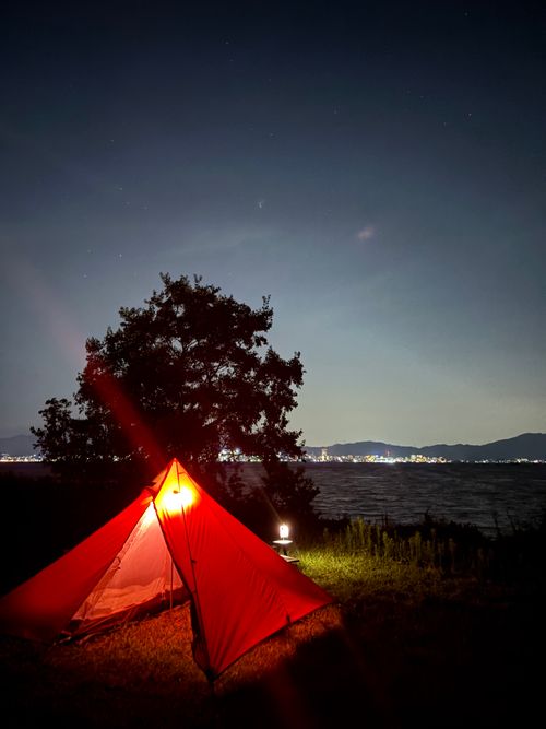 夏の終わりのハーモニー 湖岸緑地 北山田3 ソロキャンプ フリーサイト とのさんのキャンプブログ CAMPiii(キャンピー) -キャンプ専用SNS キャンプのすべてがここに集まる-