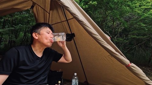 CAMPiii（キャンピー） HOTさんのキャンプブログ 【お盆デイキャンプ】ファミリーだらけの中、ソロは俺1人&hellip;冷たい視線が痛すぎる🤣｜炭火で焼くステーキが最高！山城町森林公園キャンプ場 