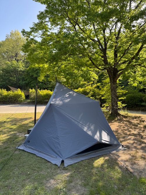 騒がしさの先にあった、静かな時間 聖湖キャンプ場 ソロキャンプ フリーサイト yoshiさんのキャンプブログ CAMPiii（キャンピー） -キャンプ専用SNS キャンプのすべてがここに集まる-