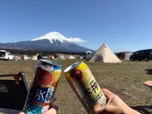 316前前前夜祭 ふもとっぱらって良いね(≧▽≦) ふもとっぱらキャンプ場 フリーサイト ぷりんさんのキャンプブログ CAMPiii（キャンピー） -キャンプ専用SNS キャンプのすべてがここに集まる-