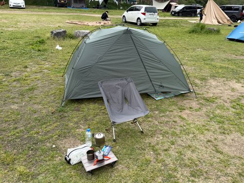 試し張りデイキャンプ 笠置キャンプ場 ソロキャンプ フリーサイト yoji@campさんのキャンプブログ CAMPiii（キャンピー） -キャンプ専用SNS キャンプのすべてがここに集まる-