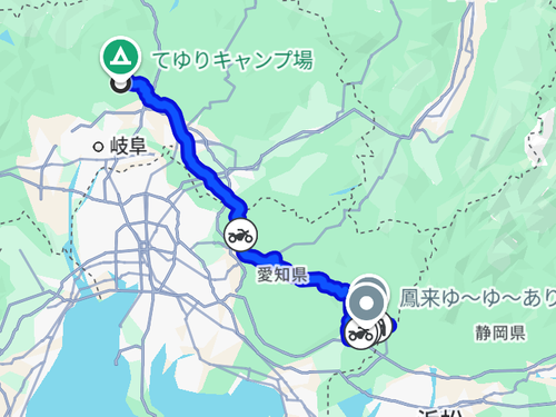 帰省からの戻りキャンツー旅② 鳳来の森 ソロキャンプ 区画サイト 週末スナフキンさんのキャンプブログ CAMPiii（キャンピー） -キャンプ専用SNS キャンプのすべてがここに集まる-