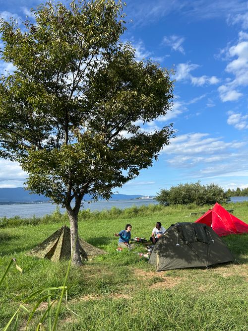 遠征キャンプ Part2     琵琶湖支那2 連泊 湖岸緑地 志那2 ソロキャンプ グループキャンプ フリーサイト Genさんのキャンプブログ CAMPiii（キャンピー） -キャンプ専用SNS キャンプのすべてがここに集まる-