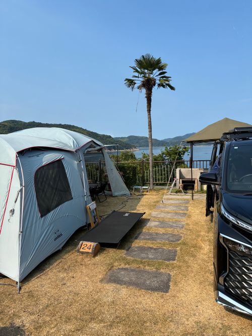 2026年10回目、海水浴キャンPart②🏝️ 片添ケ浜オートキャンプ場 ファミリーキャンプ 区画サイト オートサイト わいげさんのキャンプブログ CAMPiii（キャンピー） -キャンプ専用SNS キャンプのすべてがここに集まる-