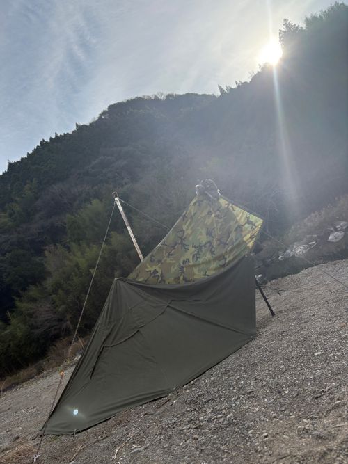 CAMPiii（キャンピー） camping roll♪さんのキャンプブログ 軍幕キャンプ納め🪖 前川キャンプ場