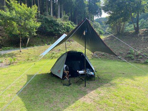 CAMPiii(キャンピー) ねこ🐈⬛さんのキャンプブログ 2回目のソロキャン🏕念願のヘキサタープ! FOREST CAMP BASE 悠久ロマンの杜