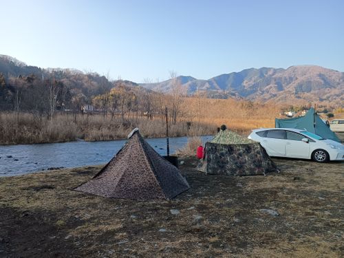 CAMPiii（キャンピー） ウエィダーさんのキャンプブログ 親子軍幕Session   角田大橋河川敷