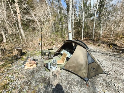 まだまだ朝は寒いですな 丸火自然公園グリーンキャンプ場 ソロキャンプ 区画サイト 3838Outdoorさんのキャンプブログ CAMPiii（キャンピー） -キャンプ専用SNS キャンプのすべてがここに集まる-