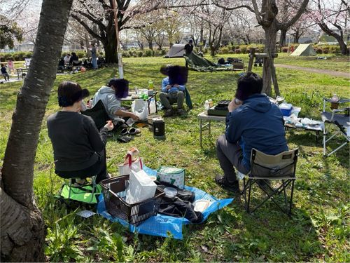 Vol.114 26/NO.04 お花見しながらお肉焼くぅ‼️ 坂戸市 ソロキャンプ フリーサイト 🔥焚き火🔥さんのキャンプブログ CAMPiii（キャンピー） -キャンプ専用SNS キャンプのすべてがここに集まる-